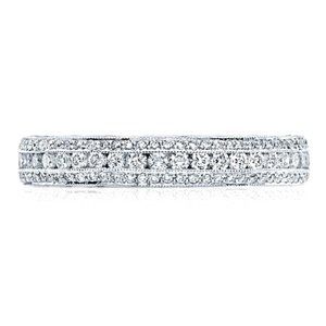 18K WHITE GOLD LADIES TACORI DIAMOND ETERNITY RING, AUTHENTIC